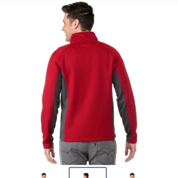 Men Spyder Full Zip Stryke Jacket Red - Picture 3 of 7